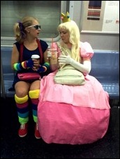 Princess Peach and Rainbow Bright