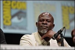 SAN DIEGO, CA - JULY 20: Actor Djimon Hounsou speaks at Marvel's "Guardians Of The Galaxy" panel during Comic-Con International 2013 at San Diego Convention Center on July 20, 2013 in San Diego, California.  (Photo by Alberto E. Rodriguez/WireImage)