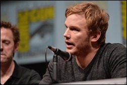 SAN DIEGO, CA - JULY 20: Actors James Gunn (L) and Chris Pratt speak at Marvel's "Guardians Of The Galaxy" panel during Comic-Con International 2013 at San Diego Convention Center on July 20, 2013 in San Diego, California.  (Photo by Alberto E. Rodriguez/WireImage)