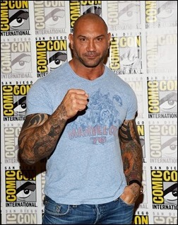 SAN DIEGO, CA - JULY 20:  Actor Dave Bautista attends Marvel Studios' "Thor: The Dark World", "Captain America: The Winter Soldier" and "Guardians of The Galaxy" during Comic-Con International 2013 at Hilton San Diego Bayfront Hotel on July 20, 2013 in San Diego, California.  (Photo by Ethan Miller/Getty Images)