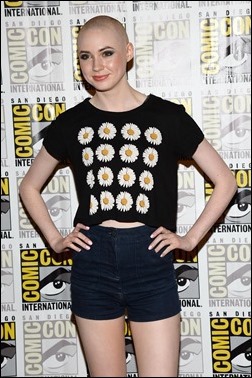 SAN DIEGO, CA - JULY 20:  Actress Karen Gillan attends Marvel Studios' "Thor: The Dark World", "Captain America: The Winter Soldier" and "Guardians of The Galaxy" during Comic-Con International 2013 at Hilton San Diego Bayfront Hotel on July 20, 2013 in San Diego, California.  (Photo by Ethan Miller/Getty Images)