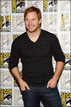 SAN DIEGO, CA - JULY 20:  Actor Chris Pratt attends Marvel Studios' "Thor: The Dark World", "Captain America: The Winter Soldier" and "Guardians of The Galaxy" during Comic-Con International 2013 at Hilton San Diego Bayfront Hotel on July 20, 2013 in San Diego, California.  (Photo by Ethan Miller/Getty Images)