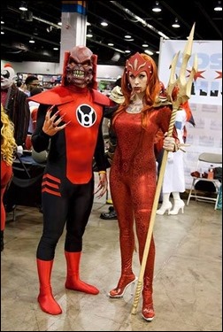 Kearstin Nicholson as Red Lantern Mera & Mike Prost as Atrocitus