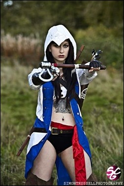 Stacey Rebecca as Connor Kenway Assassin's Creed 3 (Photo by Simon Trussell Photography)