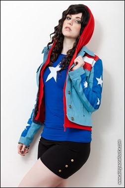 Stacey Rebecca as Miss America (Young Avengers) (Photo by Andrew Simpson)