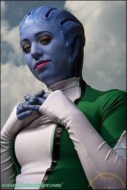 Olivia Ward as Liara (Photo by Brent Allen Thale)