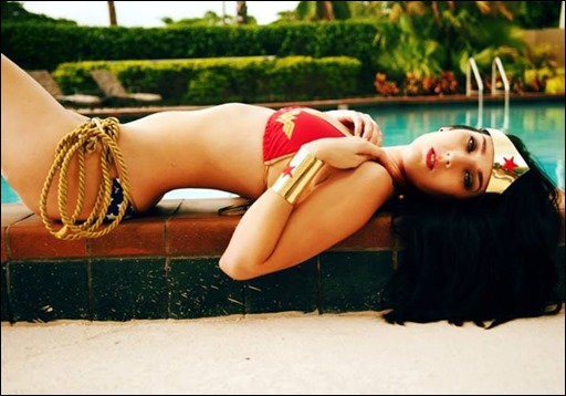 Jenifer Ann as Wonder Woman in bikini (Photo by Bryan Humphrey: Mad Scientist with a Camera)