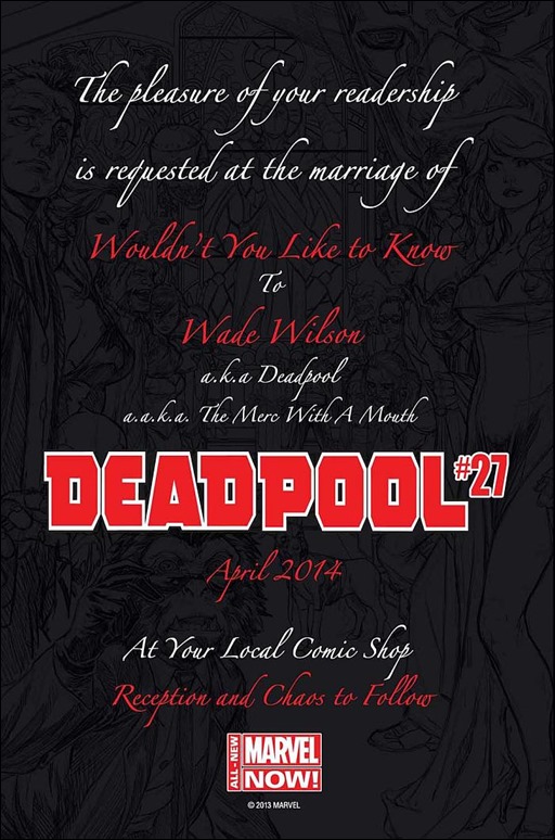 Deadpool Wedding Invitation