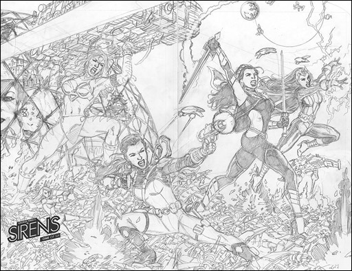 GEORGE PÉREZ'S SIRENS #1 Wraparound Cover D by George Pérez