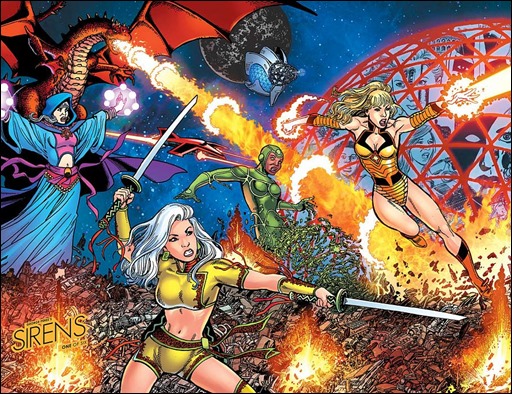 GEORGE PÉREZ'S SIRENS #1 Wraparound Cover C by George Pérez