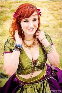 Alexandria the Red in an original Renaissance Faire costume (Photo by York in a Box)