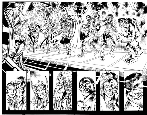 Avengers: Ultron Forever #1 Interior inked art preview