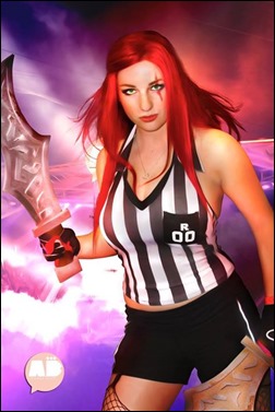 PrettyWreck Cosplay as RedCard Katarina (Photo by Brandon Bhola Photography - edits: Tatine on deviant art)