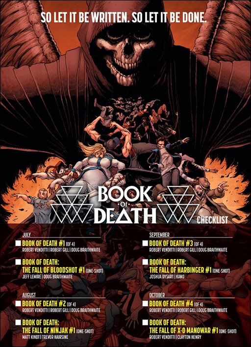 Book of Death #1 - Checklist