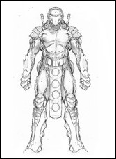 NINJAK #10CHARACTER DESIGN - NINJAK (DEADSIDE ARMOR) BY TREVOR HAIRSINE