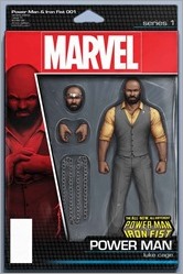Power Man and Iron Fist #1 Cover - Christopher Power Man Action Figure Variant