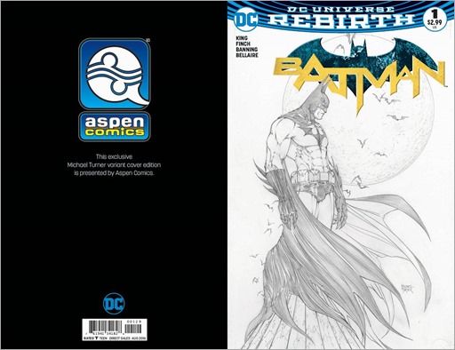 Rebirth: Batman #1 Cover - Aspen Comics Michael Turner Exclusive Sketch Variant