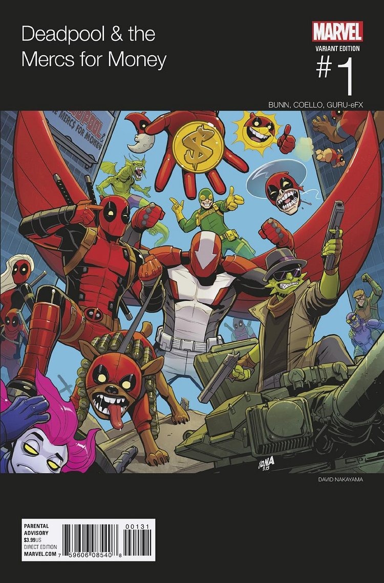 DEADPOOL the mercs for money #1 2 3 signed 1st print set CULLEN BUNN MARVEL COA