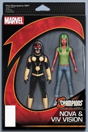 Champions #1 Cover - NOW Action Figure Variant