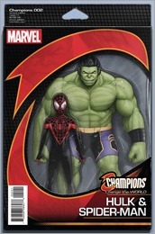 Champions #2 Cover - NOW Action Figure Variant