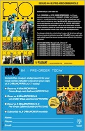 X-O Manowar #4 Preorder Coupon