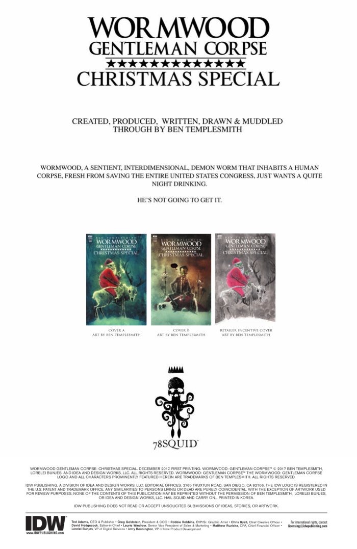 Preview Wormwood Gentleman Corpse Christmas Special By Ben Templesmith