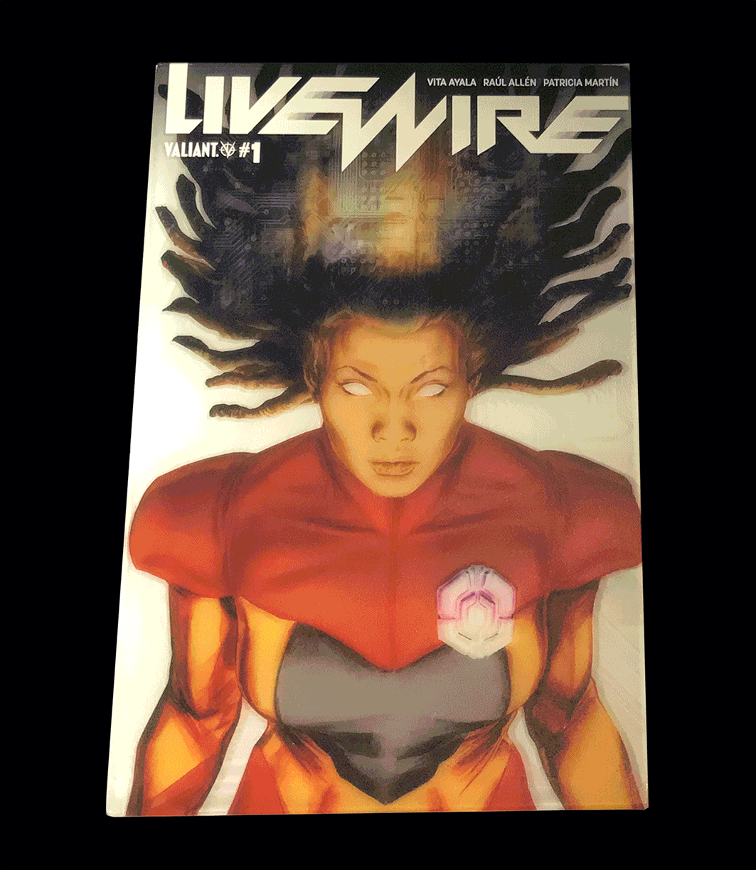 Livewire #1 Glass Variant Cover with UV Ink