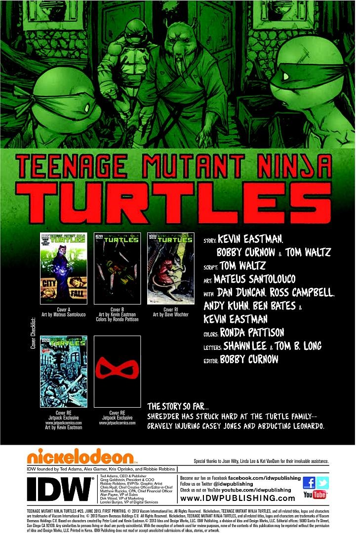 Teenage Mutant Ninja Turtles 23 Preview