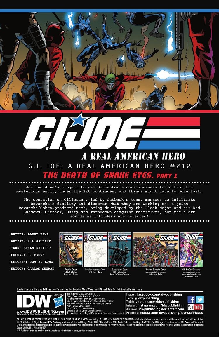 G I Joe A Real American Hero 212 Death Of Snake Eyes